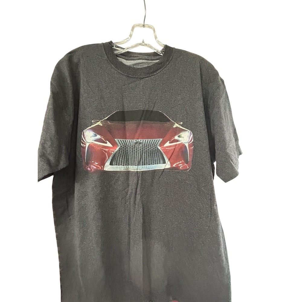 Zorrel Mens Lexus LF-LC Concept Car Graphic T-Shirt Charcoal Grey Large